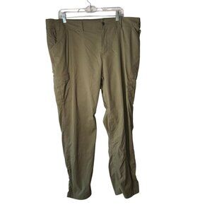 Duluth Trading Womens Cargo Pants Size 20W Olive Green Nylon/Spandex Relaxed Fit